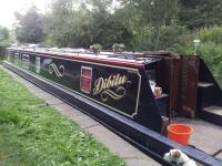 Beautiful Narrowboat with Traditional Style Vinyl Lettering for Narrowboats 